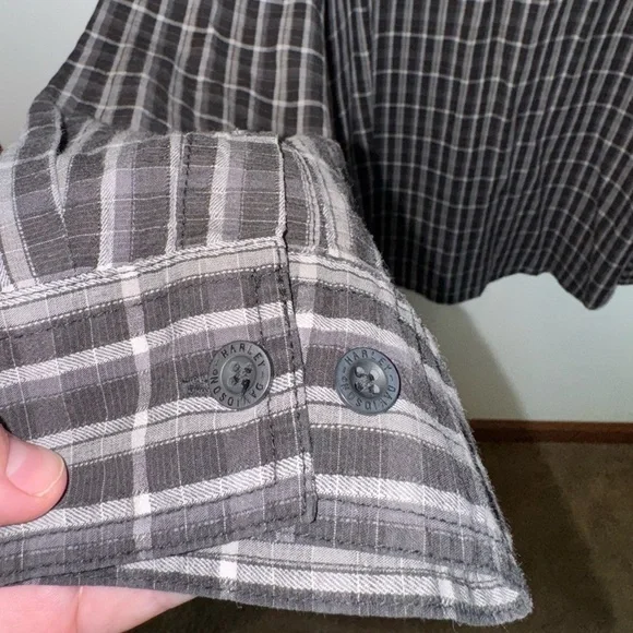 Harley-Davidson Mens Flames Embroidered Plaid Long Sleeve Size Large - Picture 8 of 8